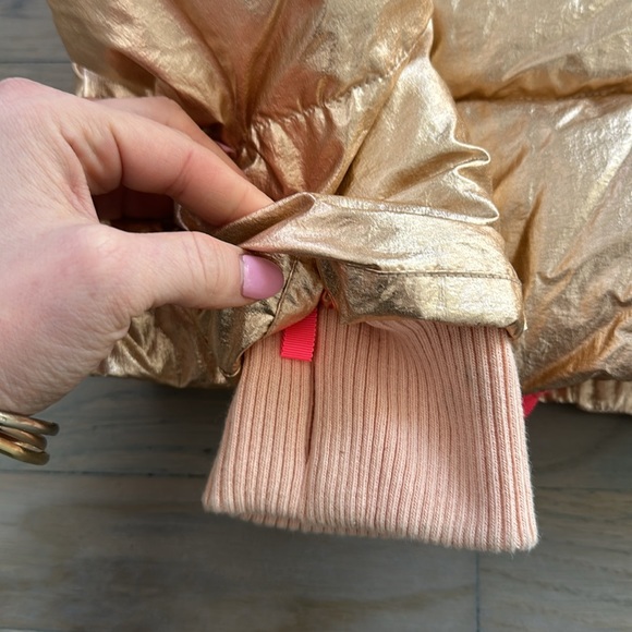 J Crew Crewcuts Rose Gold Metallic Puffer Coat Size 4/5 - Picture 5 of 5